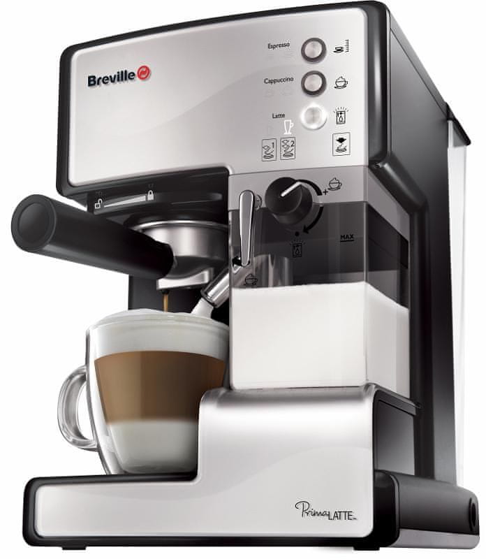 Breville pákový kávovar Prima Latte stříbrný VCF045X