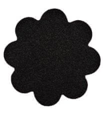Vopi Kusový koberec Eton černý květina 120x120 kytka