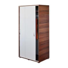 IDEA nábytek Skříň s posuvnými dveřmi 65641 ořech/bílá