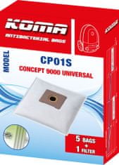 KOMA CP01S - Sáčky do vysavače Concept VP 9000 Universal textilní, 5ks