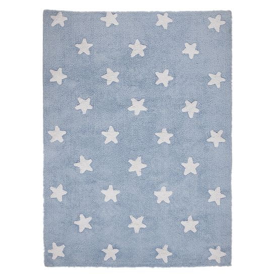 Lorena Canals Přírodní koberec, ručně tkaný Stars Blue-White