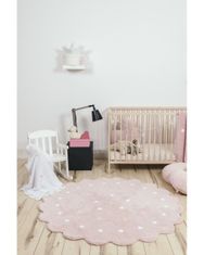 Lorena Canals Pro zvířata: Pratelný koberec Little Biscuit Pink 140x140 kytka