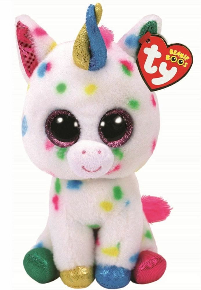 TY Beanie Boos Harmonie - puntíkovaný jednorožec 24 cm