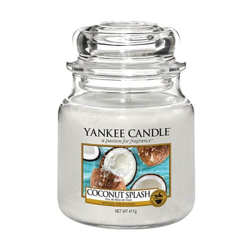 Yankee Candle Svíčka Classic střední, Coconut Splash, Kokosové osvěžení, 410 g