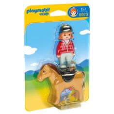 Playmobil Jezdkyně s koněm , 1.2.3, 2 ks