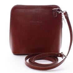 Delami Vera Pelle Dámská kožená crossbody Kirsten, tmavě hnědá