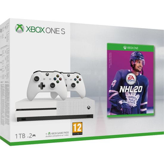 Microsoft Xbox One S 1 TB 2 bezdr tov ovlada NHL 20