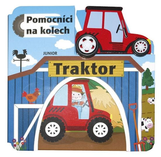 Traktor - Pomocníci na kolech + dřevěný, ekologicky nezávadný traktůrek