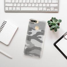 iSaprio Silikonové pouzdro - Gray Camuflage 02 pro Huawei Y6 Prime 2018