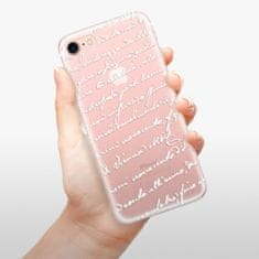 iSaprio Silikonové pouzdro - Handwriting 01 - white pro Apple iPhone 7 / 8