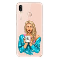 iSaprio Silikonové pouzdro - Coffe Now - Blond pro Huawei P20 Lite