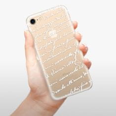 iSaprio Silikonové pouzdro - Handwriting 01 - white pro Apple iPhone 7 / 8