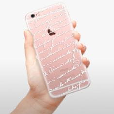 iSaprio Silikonové pouzdro - Handwriting 01 - white pro Apple iPhone 6