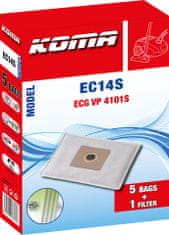 KOMA EC14S - Sáčky do vysavače ECG VP 4101S textilní, 5ks