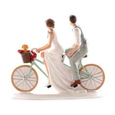 Dekora Svatební figurka na dort 16x18cm cyklisté 