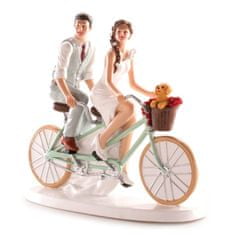 Dekora Svatební figurka na dort 16x18cm cyklisté 