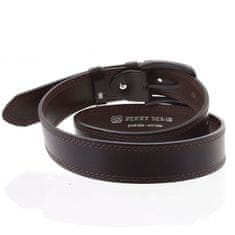 Penny Belts Hnědý kožený pánský opasek GERARD vel. 95