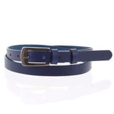 Penny Belts Úzký dámský kožený opasek Drahuše modrý vel. 95