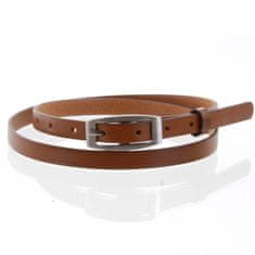 Penny Belts Tenký dámský kožený opasek Margot vel. 90, hnědá