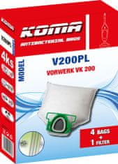 KOMA V200PL - Sada 20 ks sáčků do vysavače Vorwerk VK 200