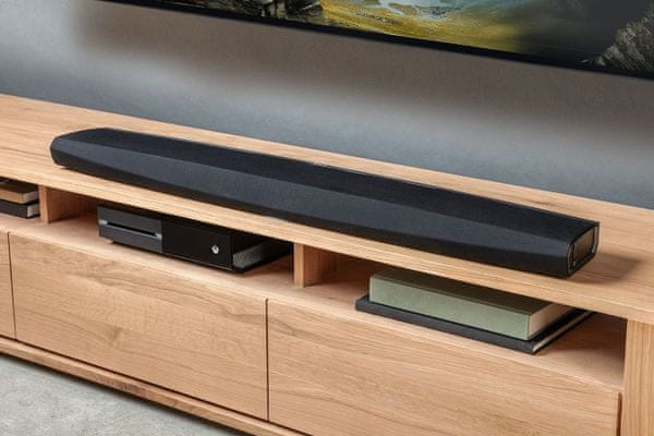 moderný soundbar denon dht-s716H prevádzka aj pri nízkej teplote 6 tlačidiel rýchlej voľby zosilňovač triedy dolby truehd dts-hd master audio priestorový zvuk hdmi arc alexa siri assistant google Bluetooth alac flac dsd hi-res audio