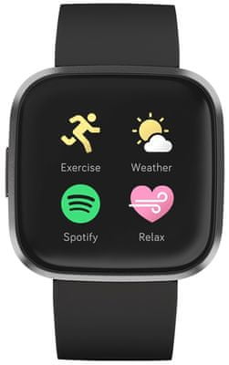 Chytré hodinky Fitbit Versa 2, hlasové odpovědi, NFC, bezkontaktní platby, hudební přehrávač, multisport, tepová frekvence, sledování spánku, AMOLED displej, always-on, dlouhá výdrž baterie