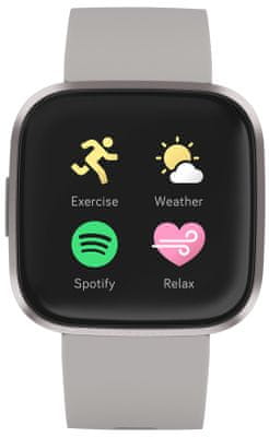 Chytré hodinky Fitbit Versa 2, hlasové odpovědi, NFC, bezkontaktní platby, hudební přehrávač, multisport, tepová frekvence, sledování spánku, AMOLED displej, always-on, dlouhá výdrž baterie