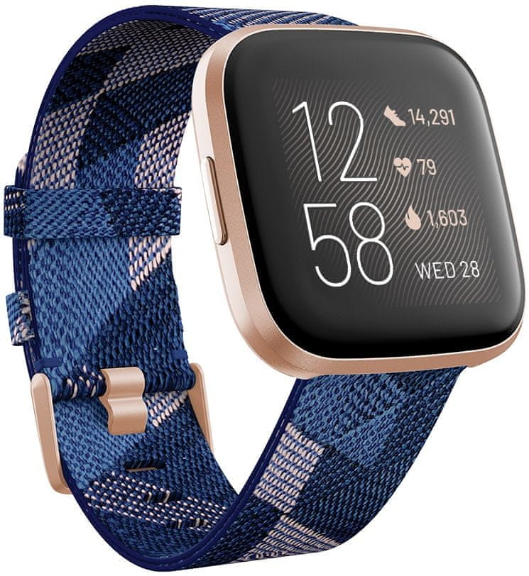 Fitbit Versa 2 Special Edition (NFC), Navy/Pink Woven - zánovní