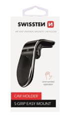 SWISSTEN MAGNETICKÝ DRŽÁK DO VENTILACE AUTA EASY MOUNT ČERNÝ, 65010700