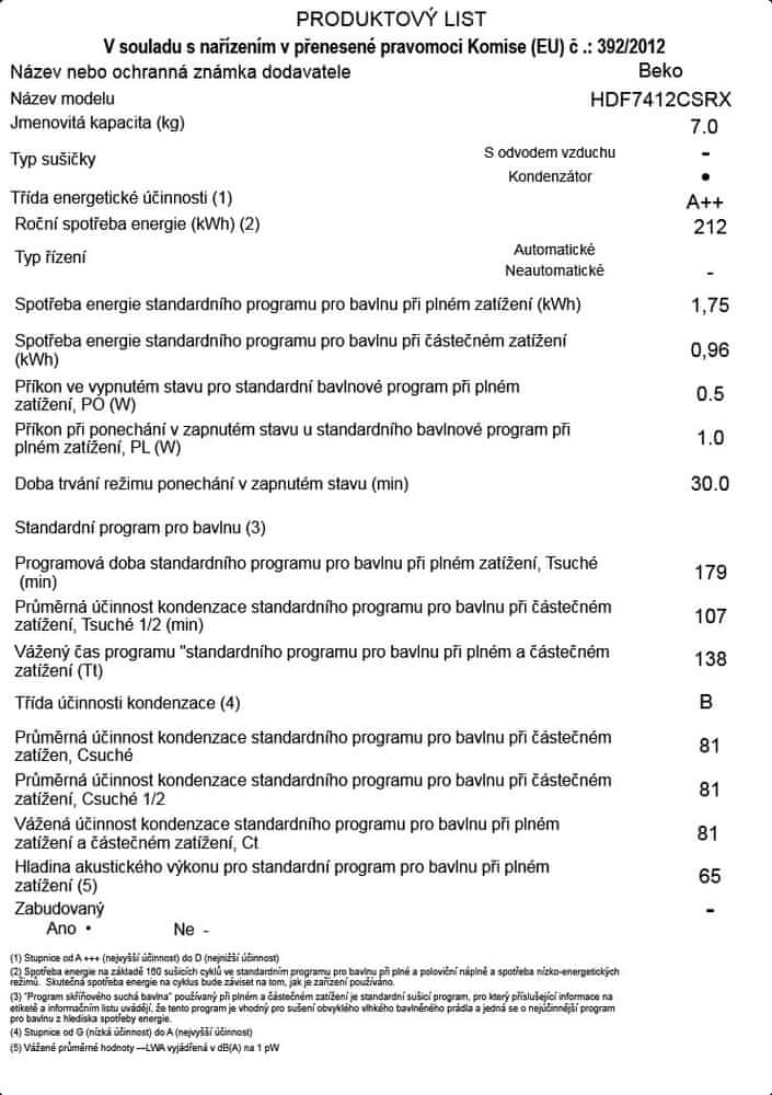 Beko sušička prádla HDF7412CSRX