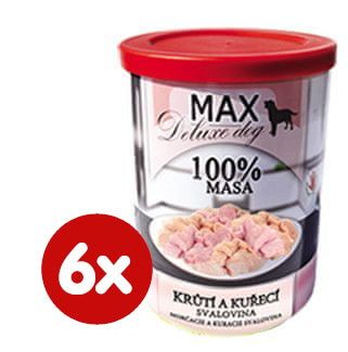 FALCO MAX deluxe krůtí a kuřecí svalovina 6x400g