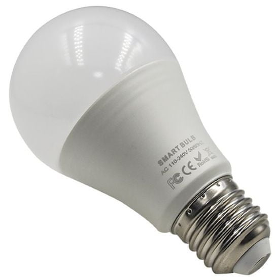 iQtech SmartLife WB011, Wi-Fi LED žárovka E27, 110-240 V, 9 W, bílá