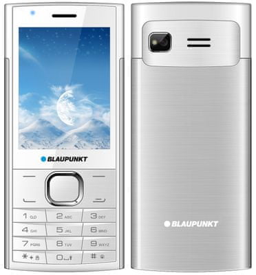 Blaupunkt FL 01, tlačítkový telefon, kovový, atraktivní design, dlouhá výdrž, jednoduché ovládání, levný dostupný telefon, FM rádio, velký displej