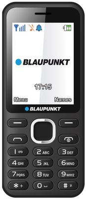 Blaupunkt FM 02, jednoduchý tlačidlový lacný dostupný klasický telefón, Dual SIM, FM rádio, dlhá výdrž batérie