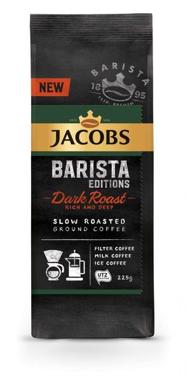Jacobs Barista Dark, mletá káva, 225 g
