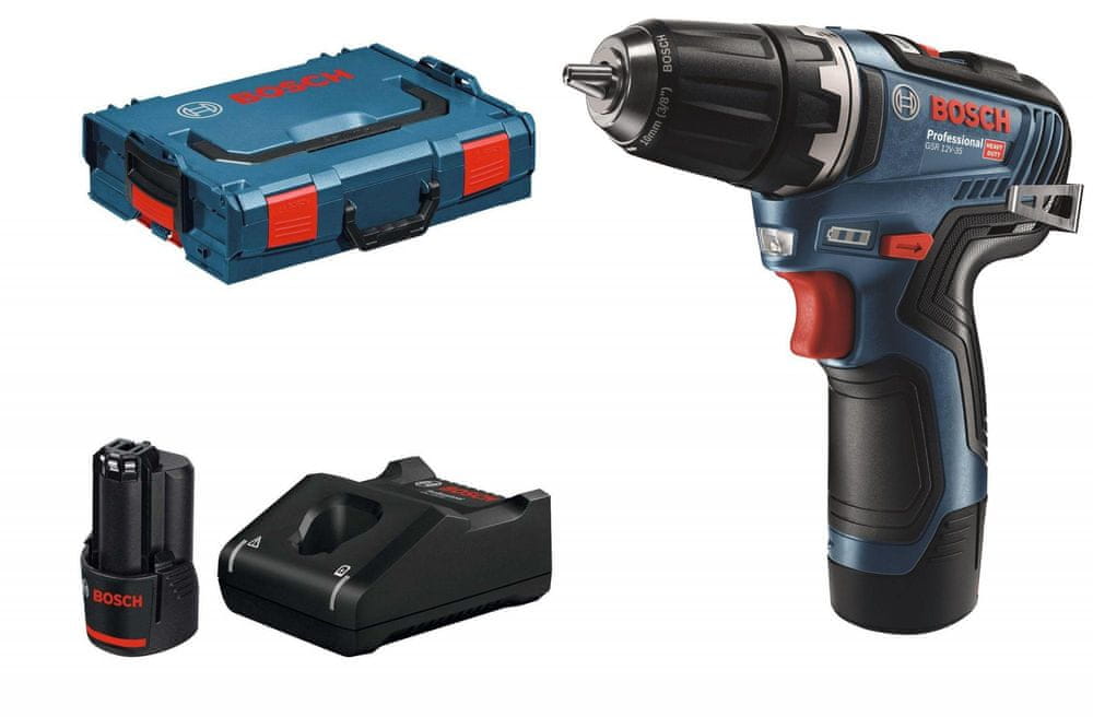 BOSCH Professional Aku vrtací šroubovák GSR 12V-35, 2 akumulátory (0.601.9H8.002)