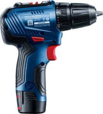 BOSCH Professional Aku vrtací šroubovák GSR 12V-30, 2 akumulátory + příslušenství (0.601.9G9.001)