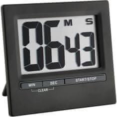 TFA 38.2013.01 Digitální časovač a stopky s hliníkovým rámem, černý