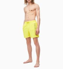 Calvin Klein Pánské plavecké šortky KM0KM00381-ZAM žlutá - Calvin Klein M Žlutá