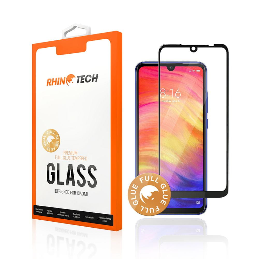 RhinoTech 2 Tvrzené ochranné 2.5D sklo pro Xiaomi Mi 8 (Full Glue) Black RTX006