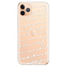 iSaprio Silikonové pouzdro - Handwriting 01 - white pro Apple iPhone 11 Pro Max