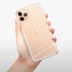 iSaprio Silikonové pouzdro - Handwriting 01 - white pro Apple iPhone 11 Pro Max
