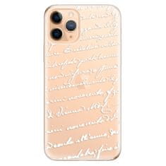 iSaprio Silikonové pouzdro - Handwriting 01 - white pro Apple iPhone 11 Pro