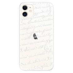 iSaprio Silikonové pouzdro - Handwriting 01 - white pro Apple iPhone 11