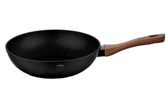 Berlingerhaus Pánev WOK s mramorovým povrchem 28 cm EBONY Line Rosewood