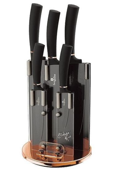 Berlingerhaus Sada nožů ve stojanu 6 ks Black Rose Collection