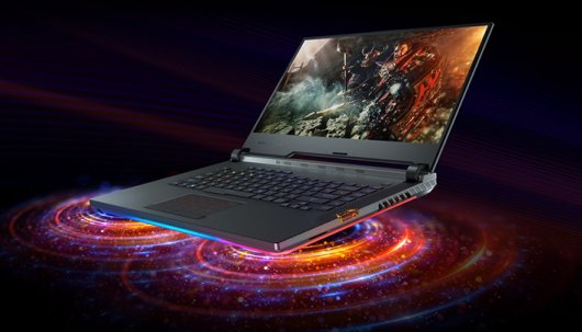 Herní notebook Asus ROG Strix 17,3 palce hlasitý zvuk vyladěný stereo reproduktory chytrý zesilovač Smart Amp