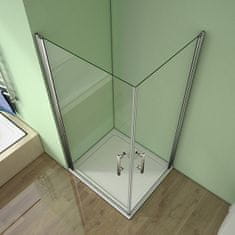 H K Sprchový kout MELODY A4 80 cm se dvěma jednokřídlými dveřmi včetně sprchové vaničky