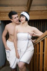 MaryBerry Pánský bílý kilt do sauny Mr. Captain, L-XL