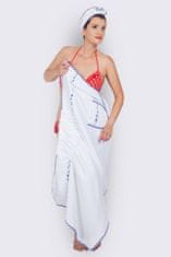 MaryBerry Dámský bílý námořnický župan & kilt do sauny, XL-XXL
